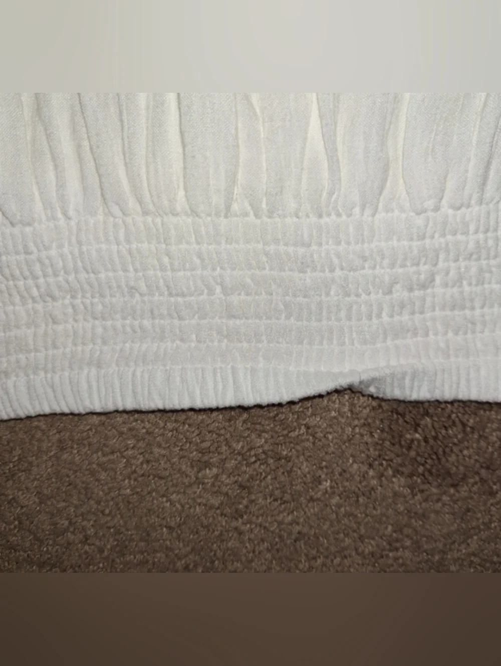 J. Jill White A-Line Skirt with Gold Embroidered Trim / Medium